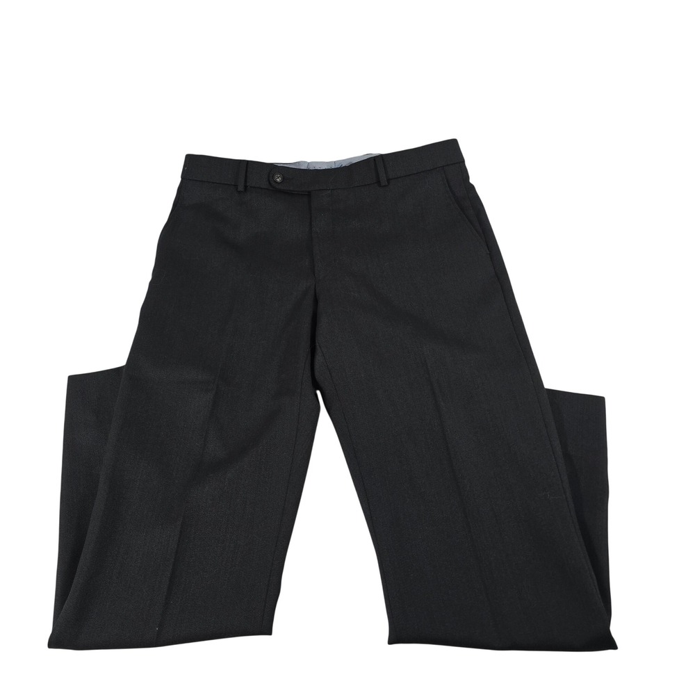 Ballin Comfort-EZE Mens Super 110s Wool Dress Pants Charcoal Gray 34 M51069284